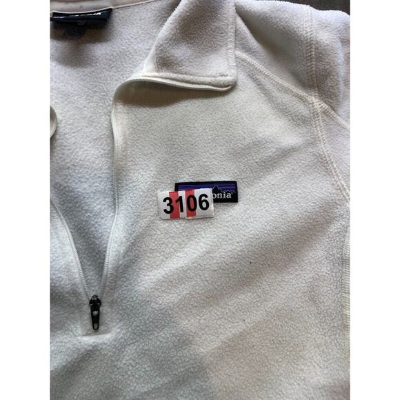 Patagonia Sweater Jacket Womens Small White Fleece 1/4 Zip Pullover Soft Fuzzy - Picture 6 of 6
